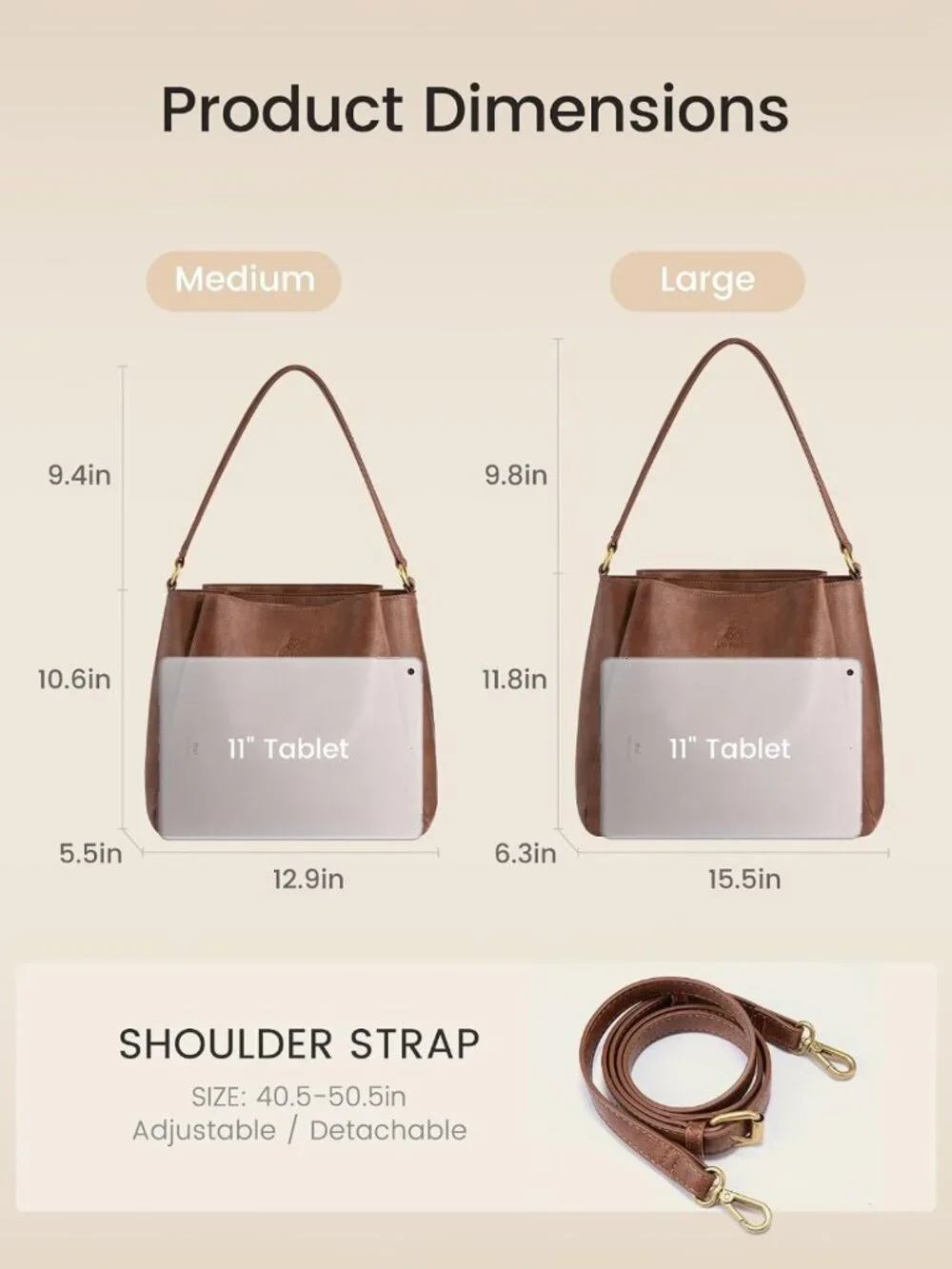 Stylish Hobo Bag for Women | Spacious Three Compartment Purse | Chic Everyday
